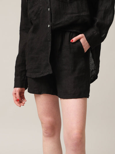 Moteriški šortai, Capsule Collection, 100% linas-0